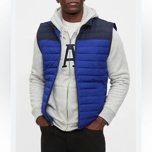 Gap Men’s COLDCONTROL Blue Lightweight Puffer Vest Size Small